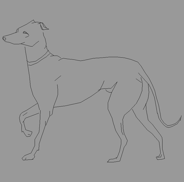 Bloque Autocad Vista de Perro en Perfil